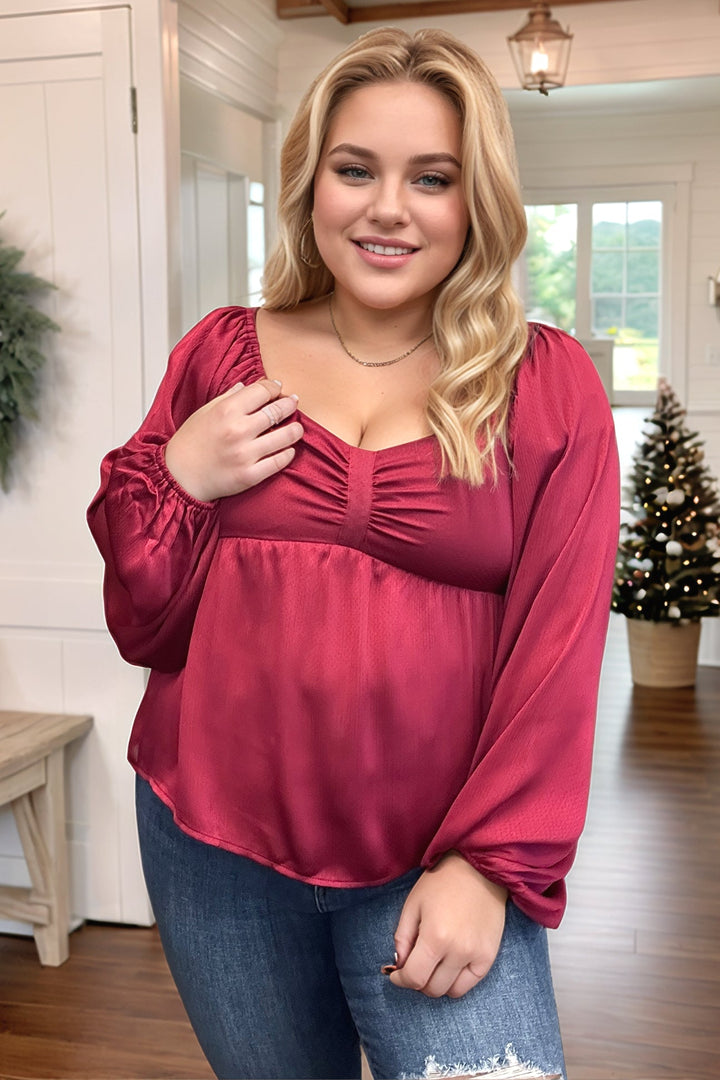 Miracles Are Upon Us - Babydoll in Burgundy