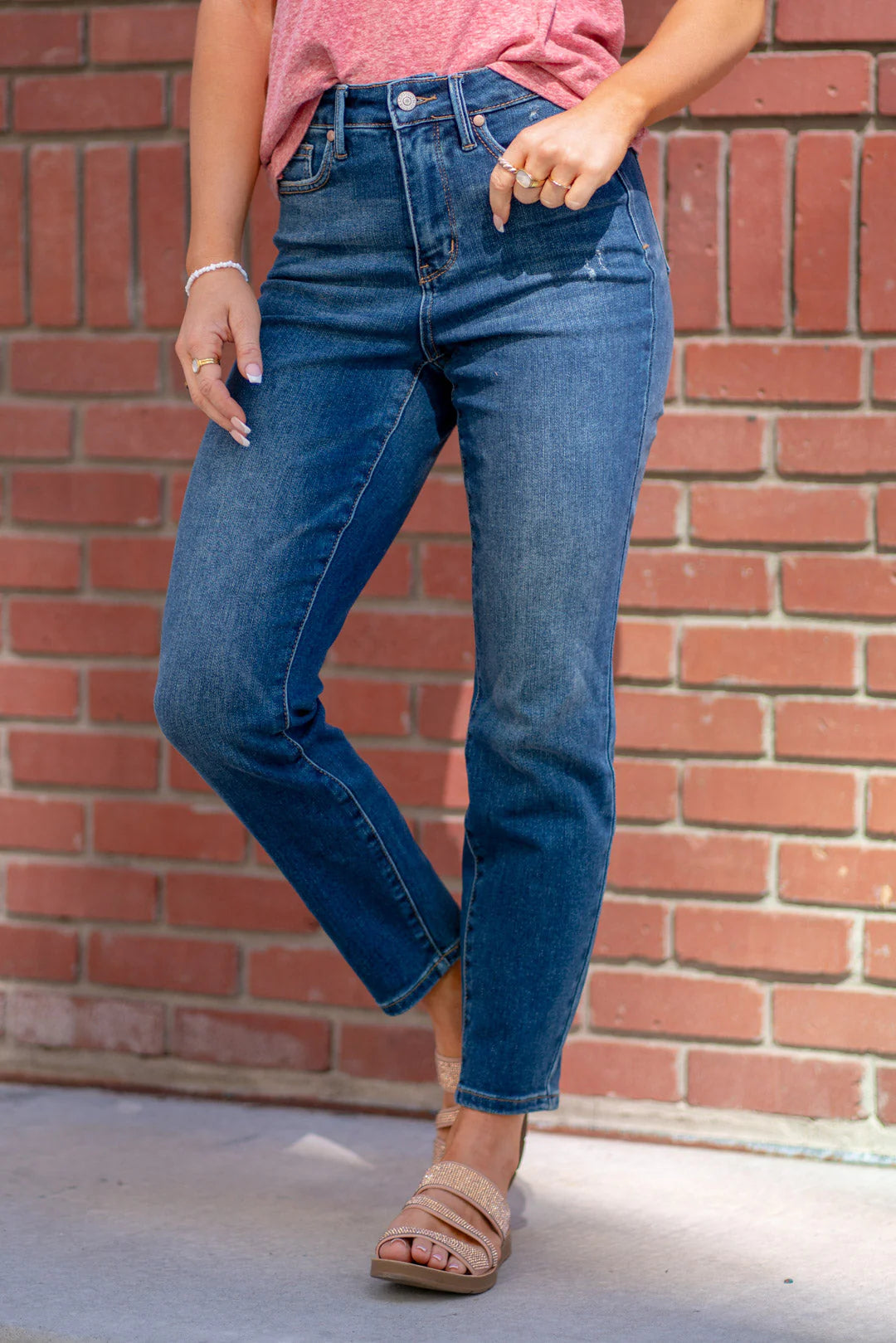 Summer Feelings Dark Wash Tummy Control Slim Fit by Judy Blue