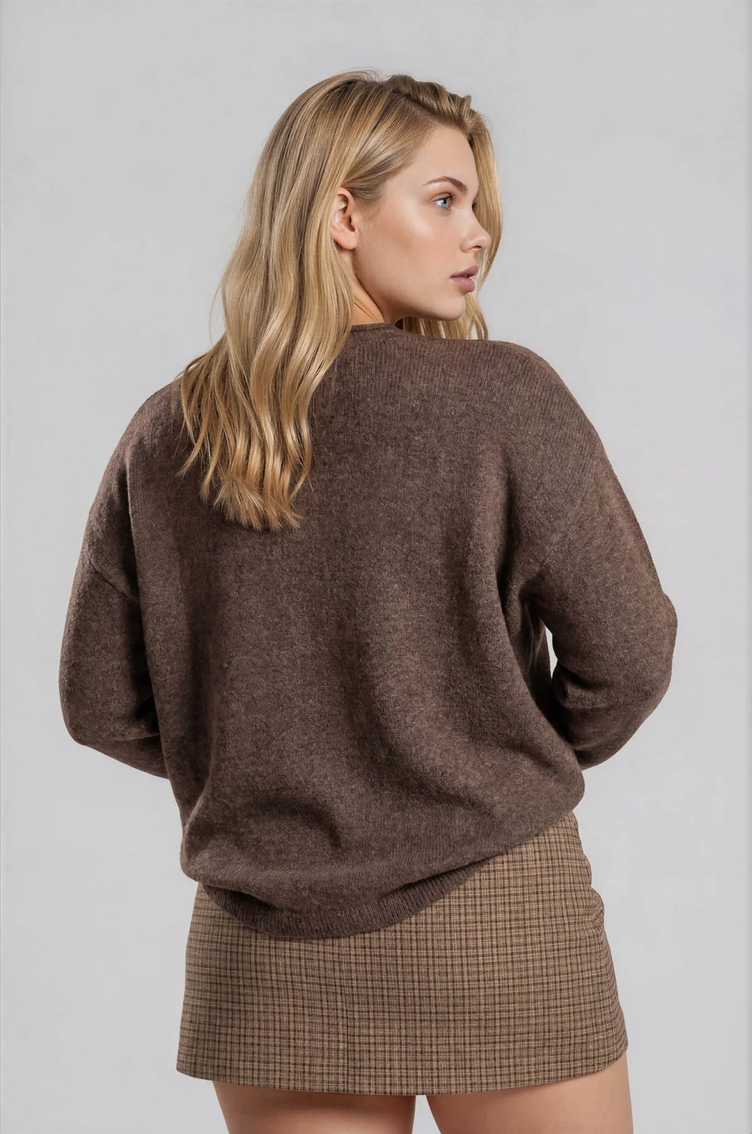 All In Plus Lightweight Button Down Knit Cardigan