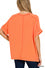 Pumpkin Pie Wide Fit Short Sleave Raised Rib Cuff Sleeve Raw Edge Top