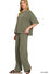 Dirty Olive Martini Cozy Ribbed Short Sleeve Set