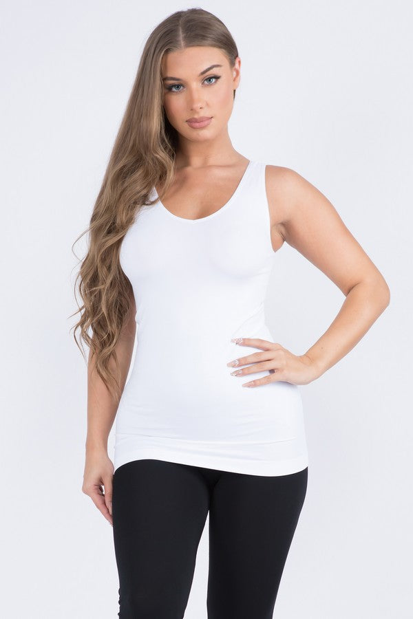 Seamless Tank in White