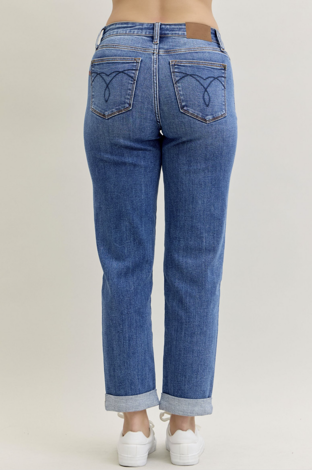 Piper Mid Rise Classic Boyfriend Jeans by Judy Blue