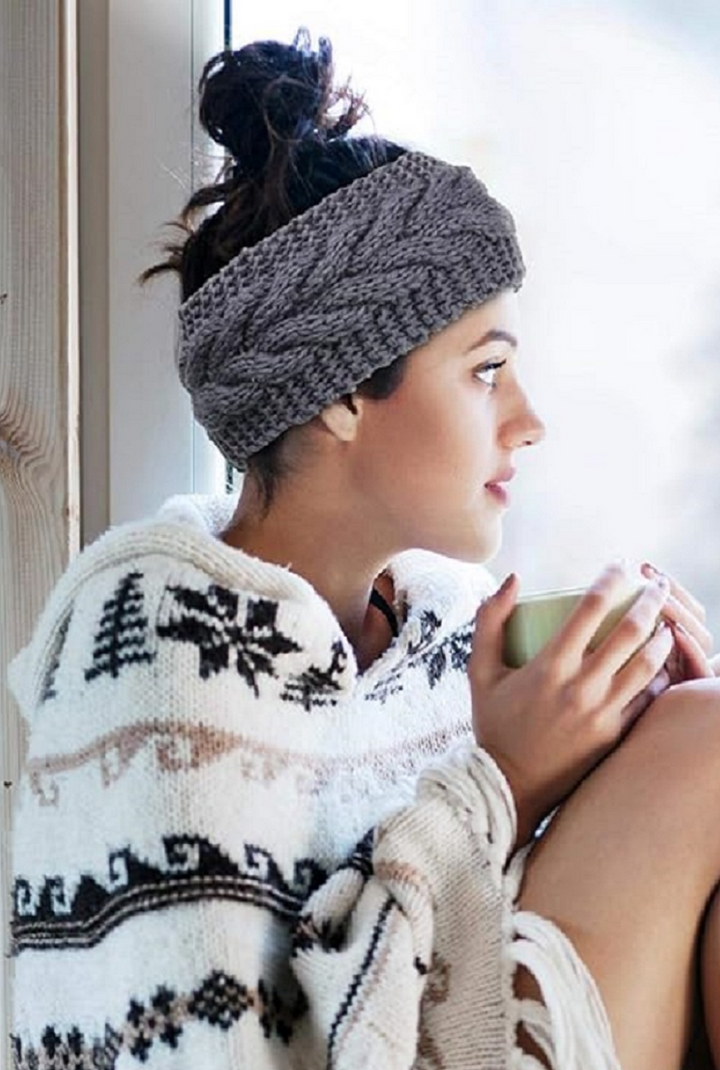 Crochet Cable Knitted Headband