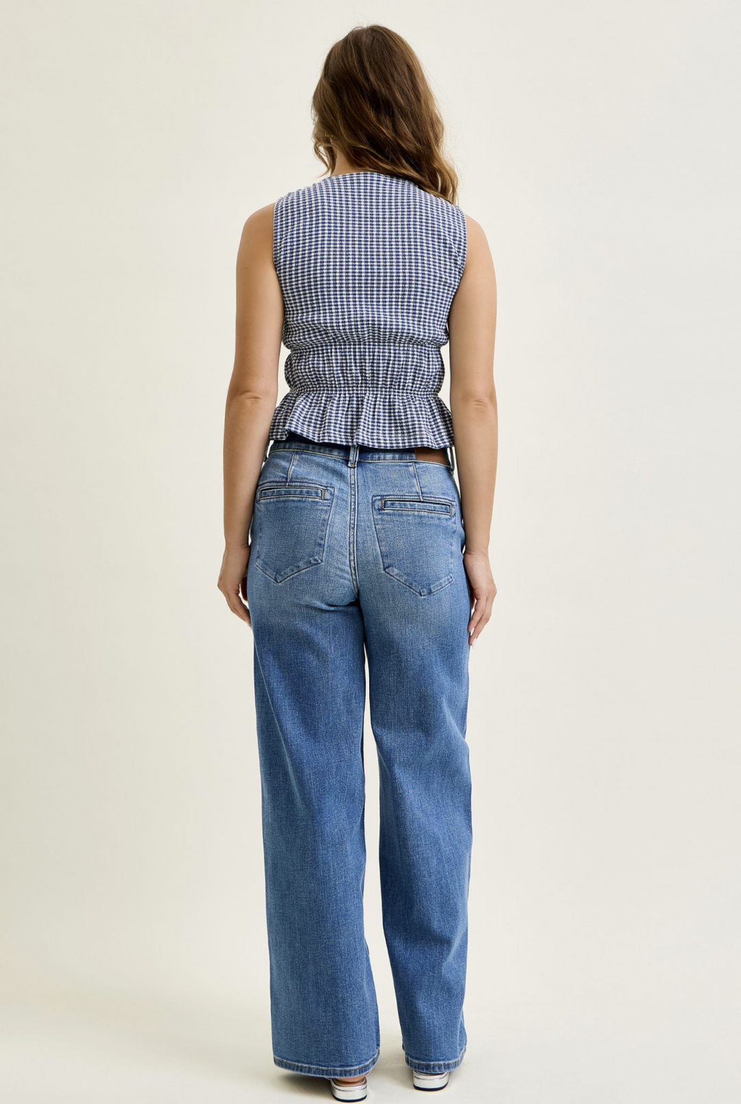 Celestia High Rise Column Jeans with Two Buttons by Judy Blue
