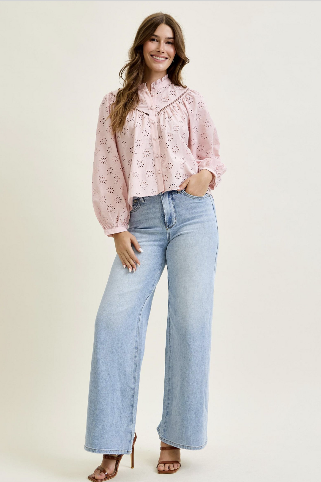 Tessa Tummy Control Retro Wide Leg Jeans by Judy Blue