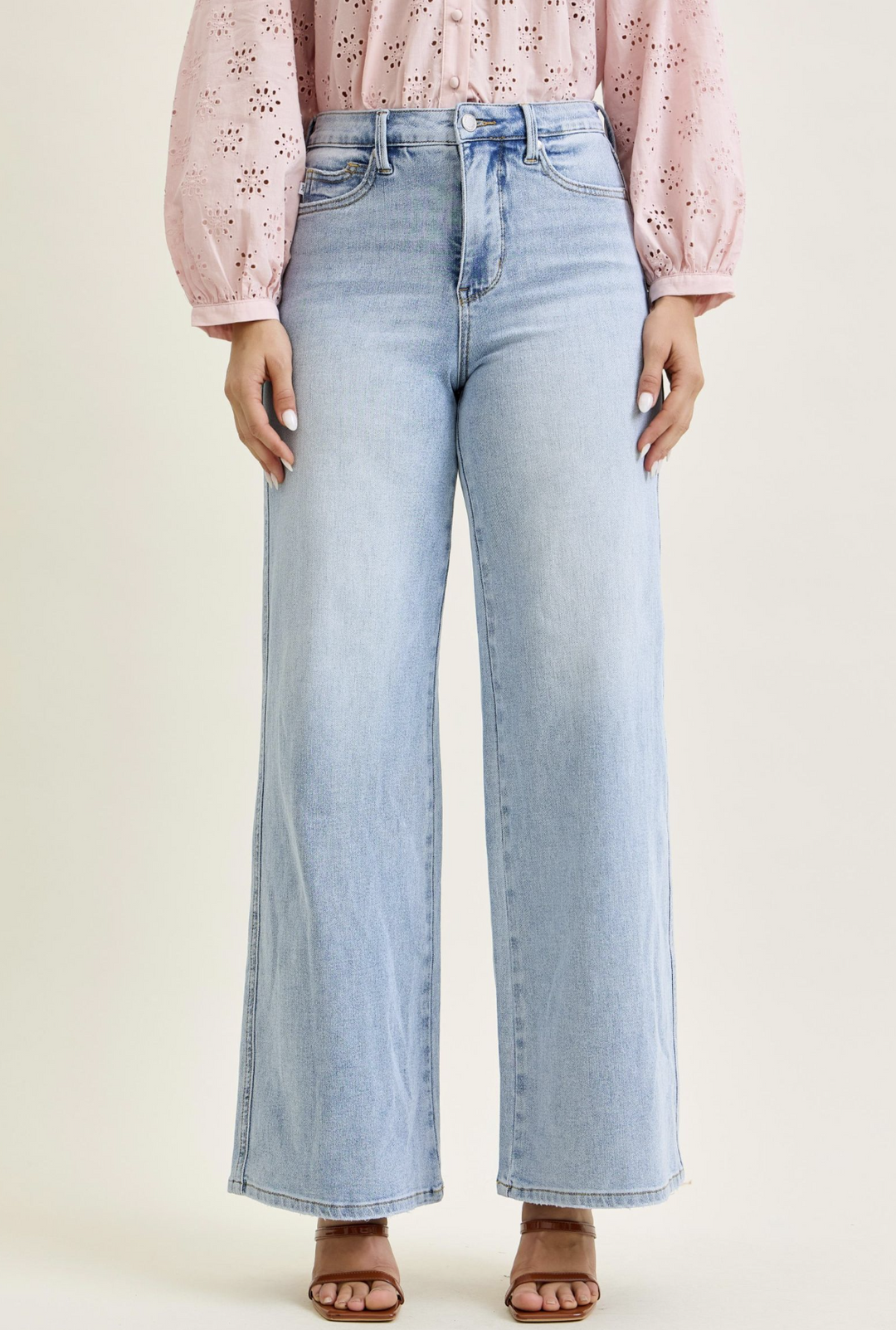 Tessa Tummy Control Retro Wide Leg Jeans by Judy Blue