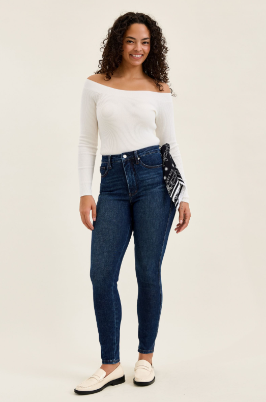 Sienna High Rise Skinny Jeans with Bandana Loop by Judy Blue