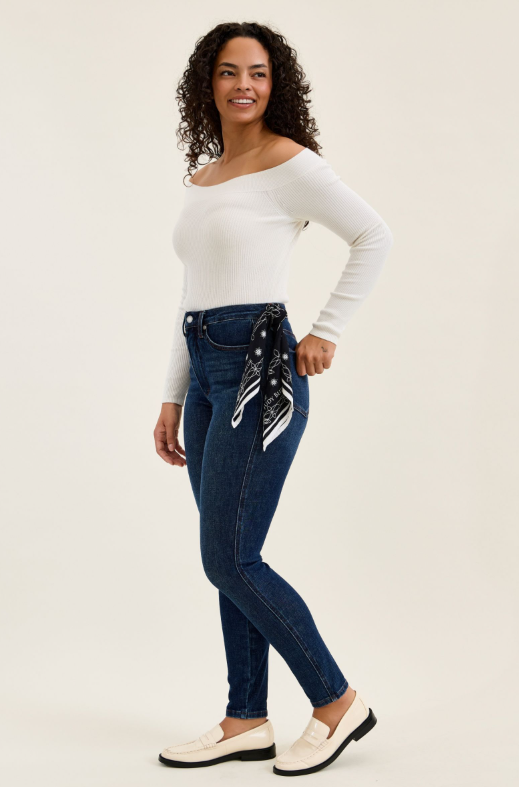Sienna High Rise Skinny Jeans with Bandana Loop by Judy Blue