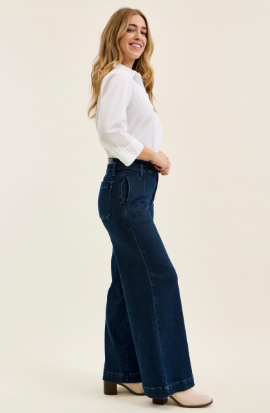 Chayne High Rise Lux Retro Wide Jeans by Judy Blue