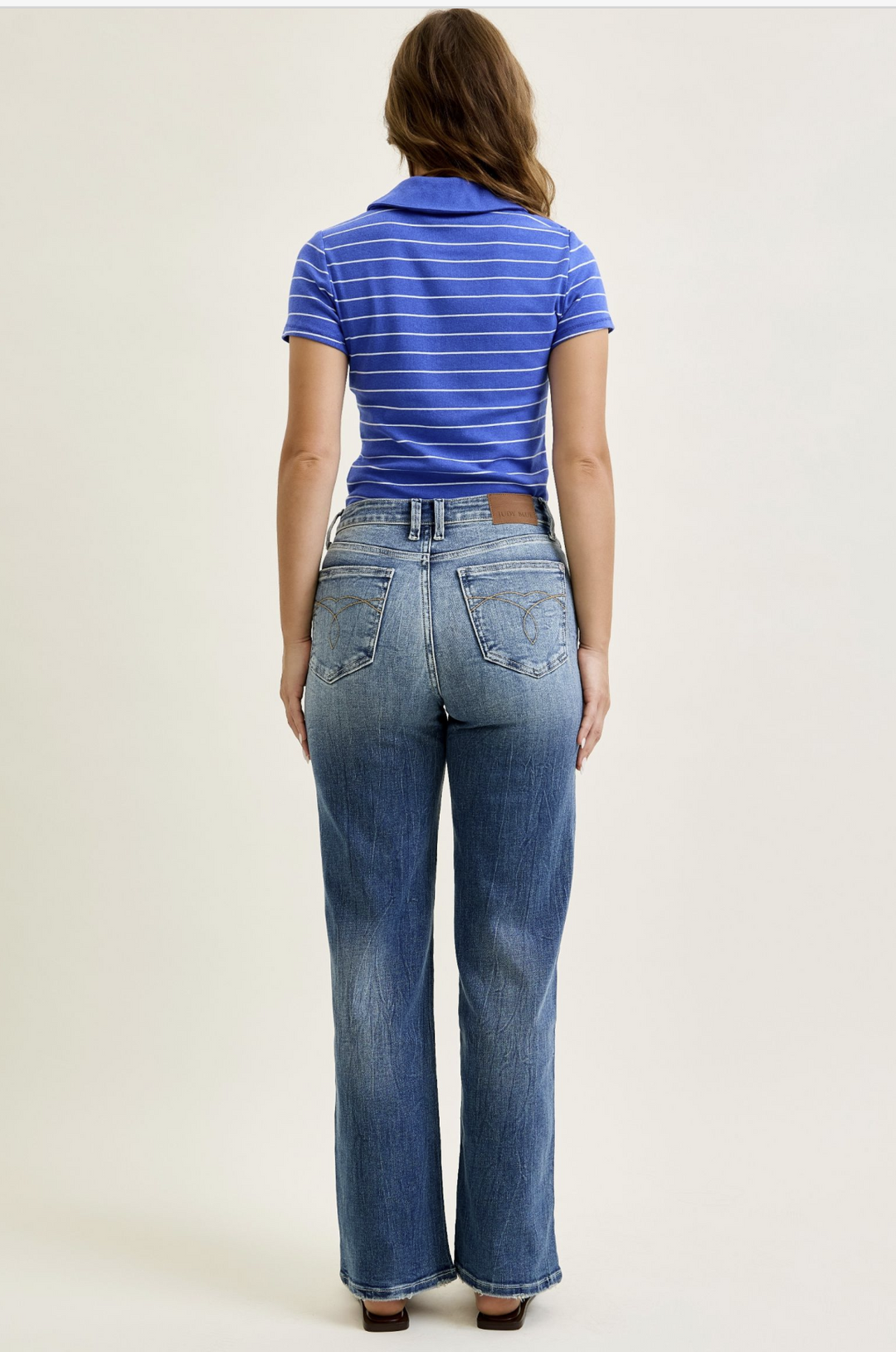 Mila Medium Rise Straight Jeans by Judy Blue