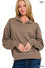 Half Zip Pullover In Cocoa Bean Brown