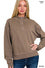 Half Zip Pullover In Cocoa Bean Brown