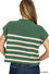 The Country Club Striped Knit Box Fit Top In Green