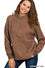 Brown Two Tone Half Zip Sweater