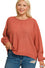 Front Seam Sweater In Rust
