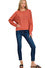 Front Seam Sweater In Rust