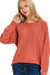 Front Seam Sweater In Rust
