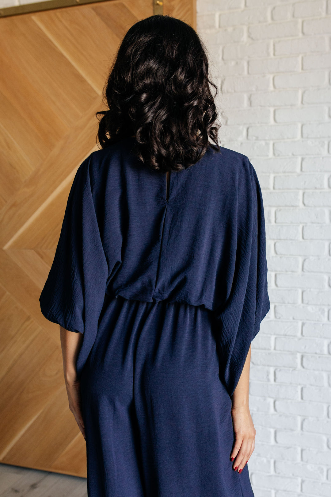 Up to Something Wide Leg Jumpsuit in Navy