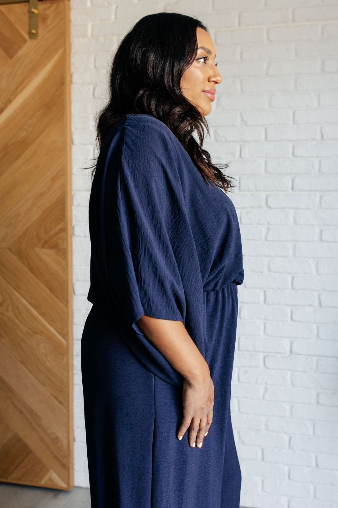 Up to Something Wide Leg Jumpsuit in Navy