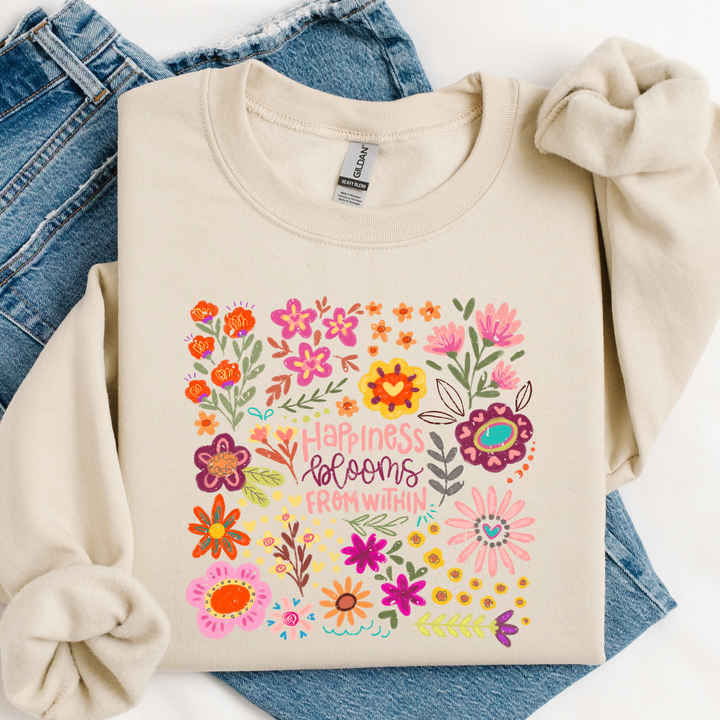 Happiness Blooms from Within Graphic Tee/Crewneck