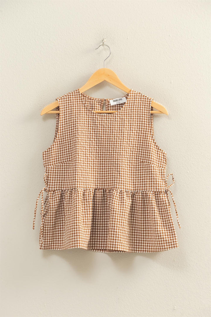 Double the Fun Brown Gingham Set