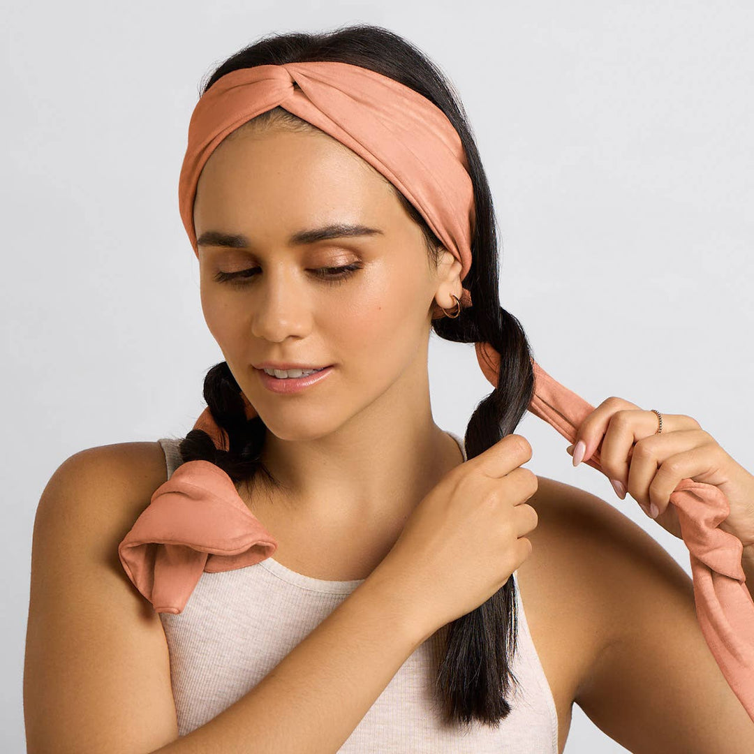 Set & Flow Heatless Curling Headband - Terracotta