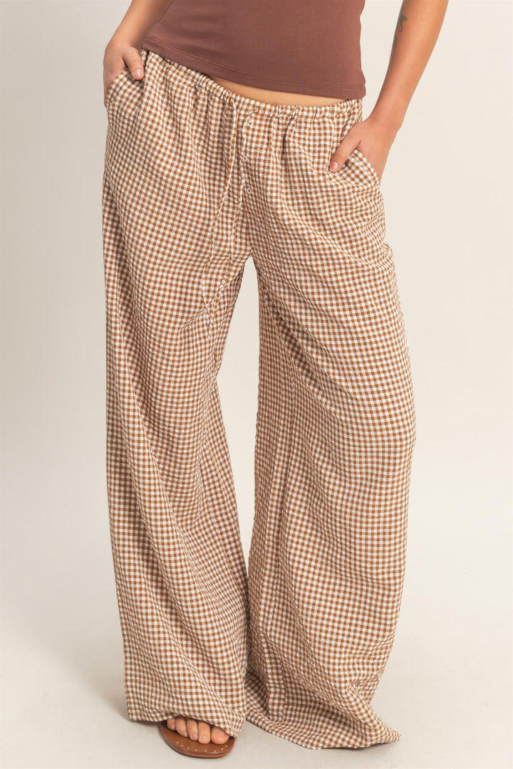 Double the Fun Brown Gingham Set