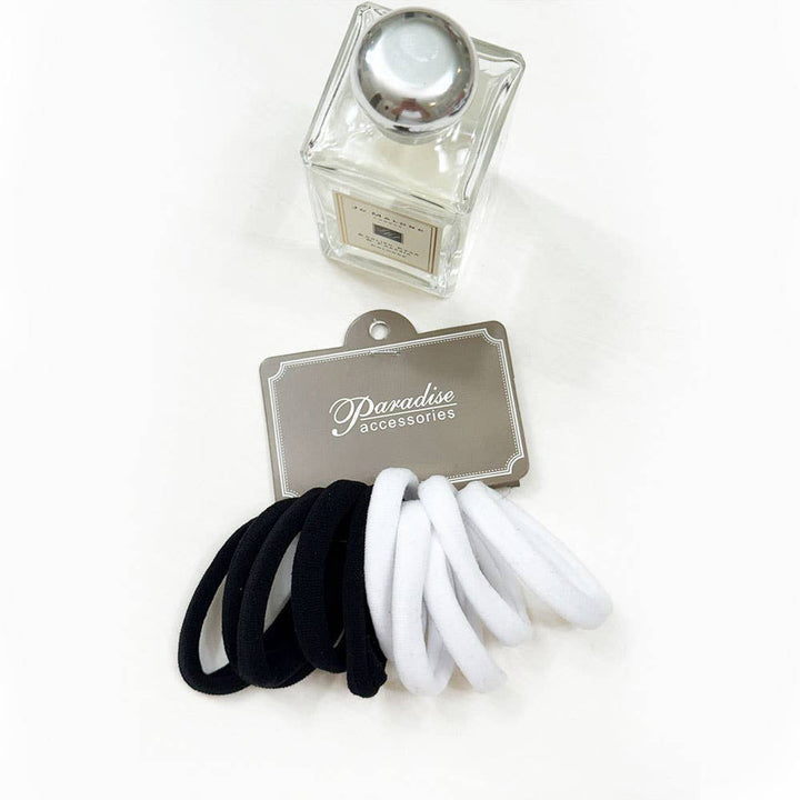 Black and White Shades Elastic Hair Tie Set