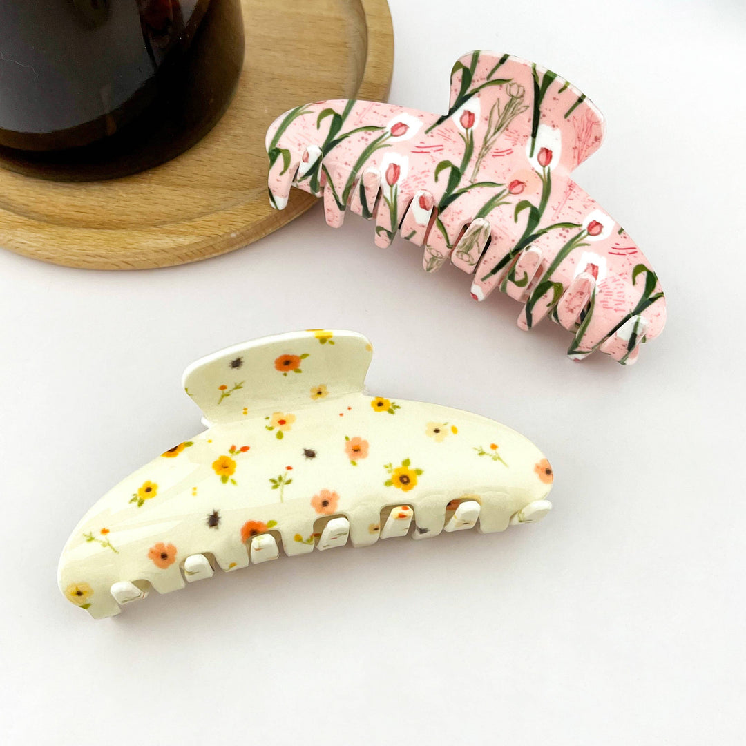 Spring Tulip Flower Hair Claw Clip