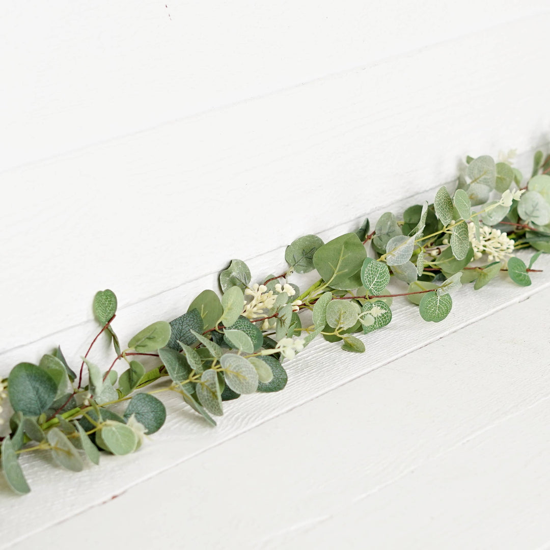 27521-5ft Garland-Seeded Silver Dollar