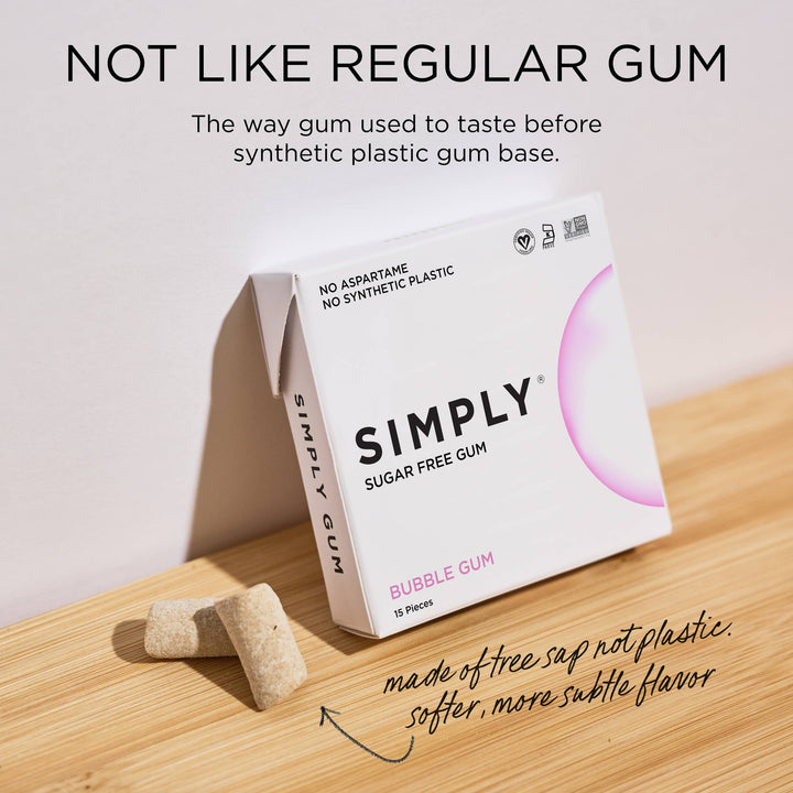 Sugar Free Bubble Gum - Natural + Plastic-Free | 6 Pack