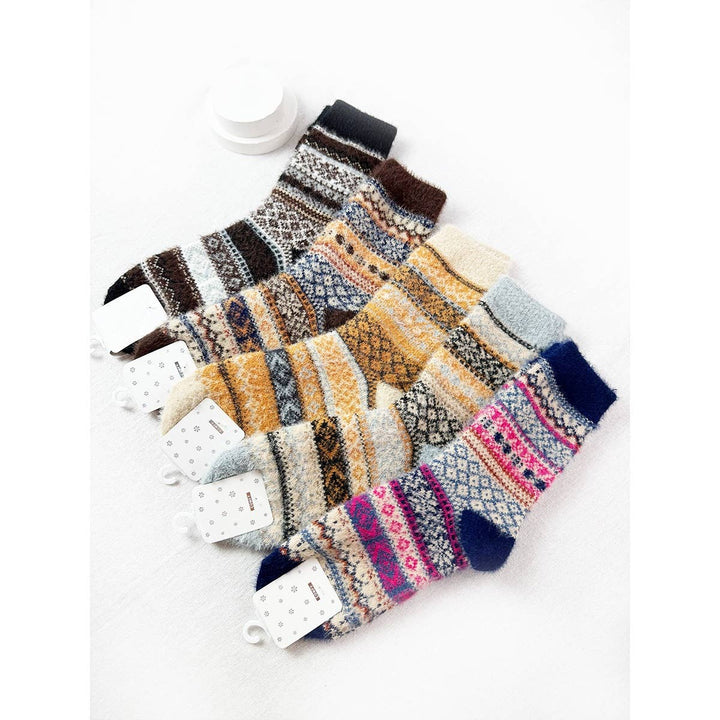 Vintage Winter Warm Mixed Pattern Socks