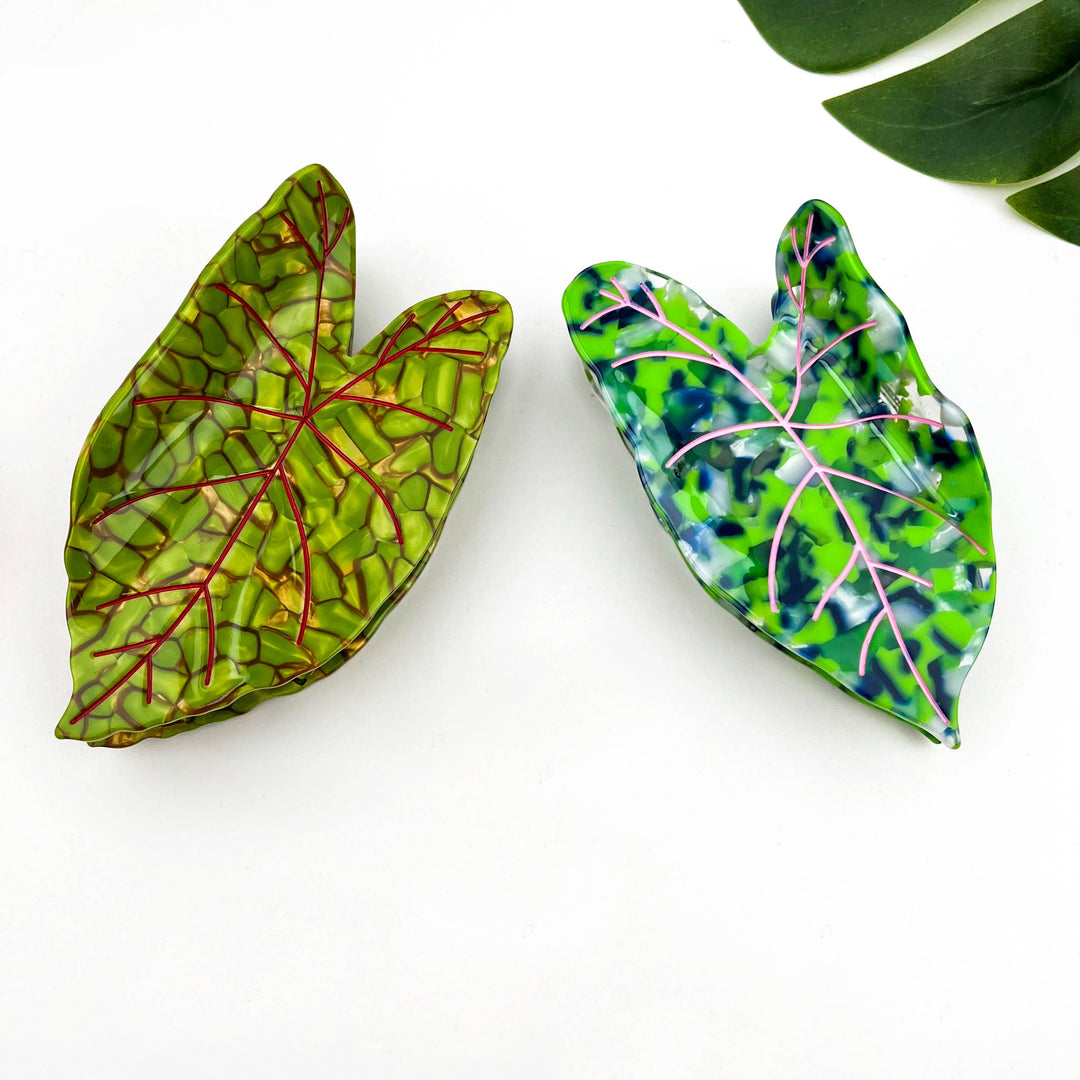 Lotus Leaf Hair Claw Clip, Elegant Acetate Leaf Hair Clip