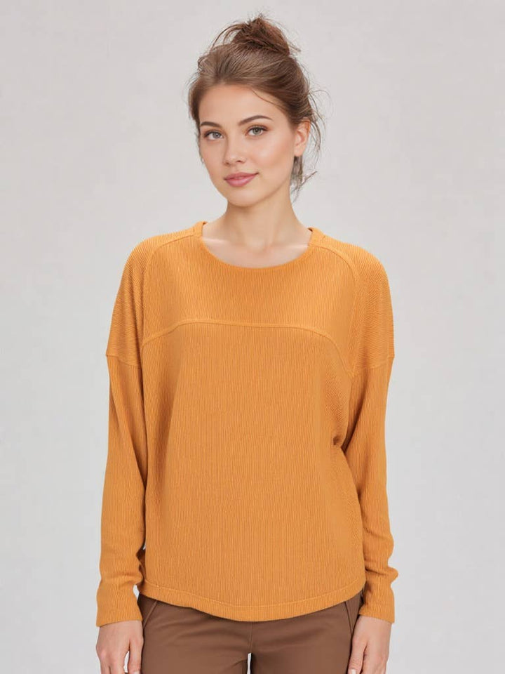 NT11310-Oversized Solid Color Comfy Knit Top