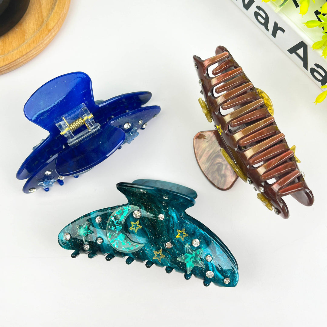 4.1'' Moon Claw Clip,Star Hair Clip