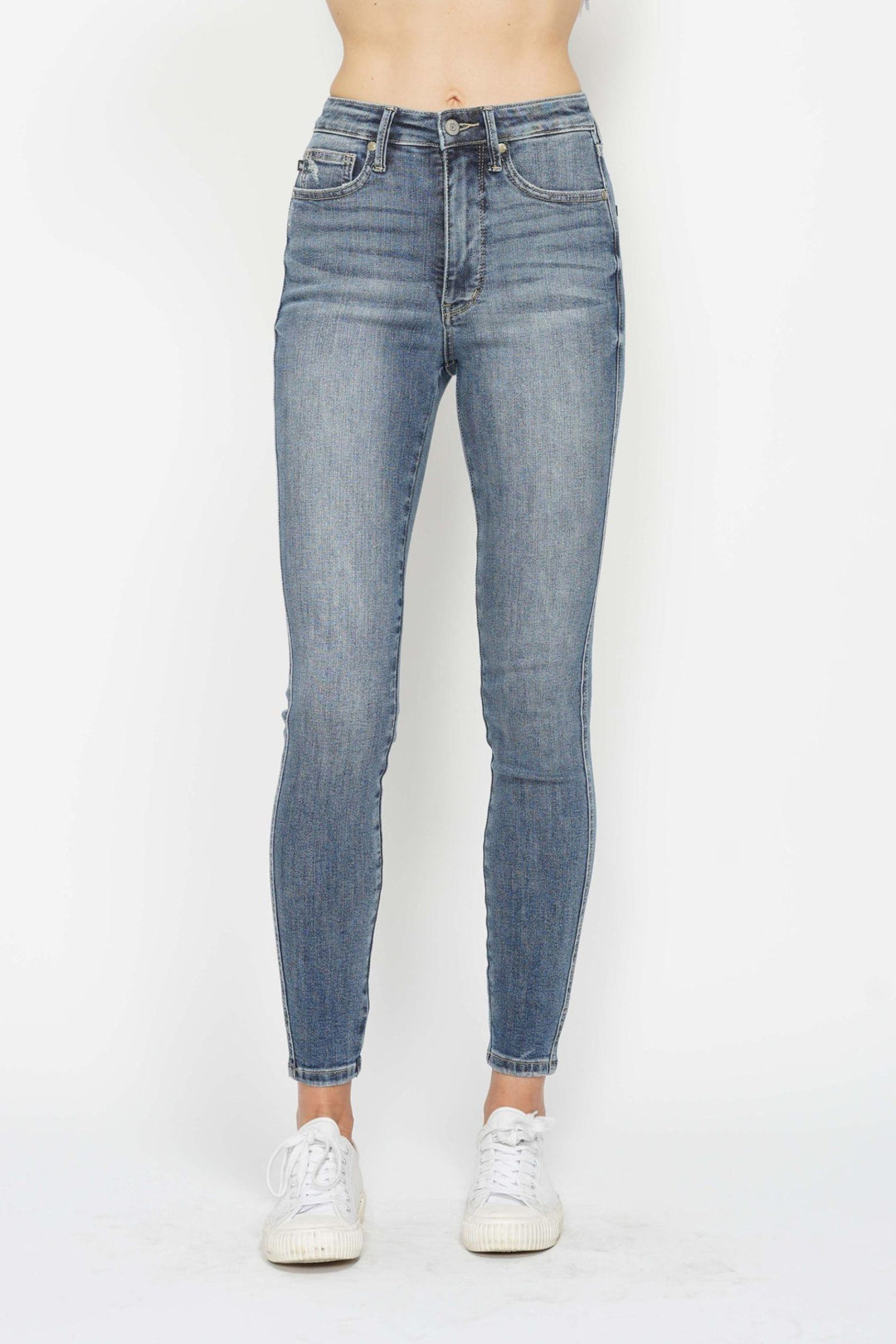 Janie High Rise Tummy Control Medium Wash Skinny by Judy Blue