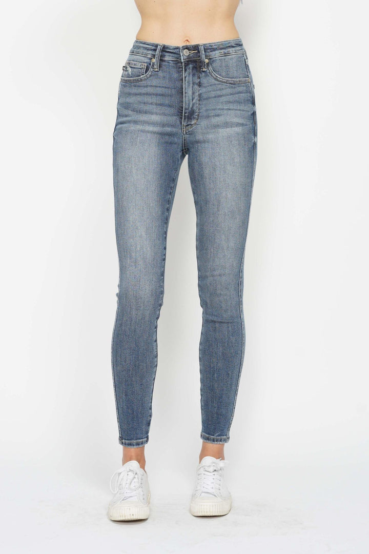 Janie High Rise Tummy Control Medium Wash Skinny by Judy Blue