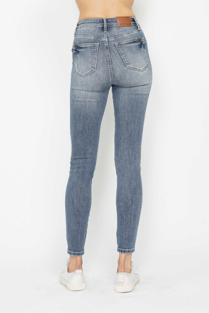 Janie High Rise Tummy Control Medium Wash Skinny by Judy Blue