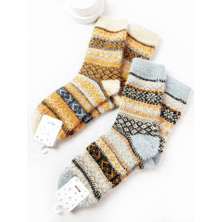 Vintage Winter Warm Mixed Pattern Socks