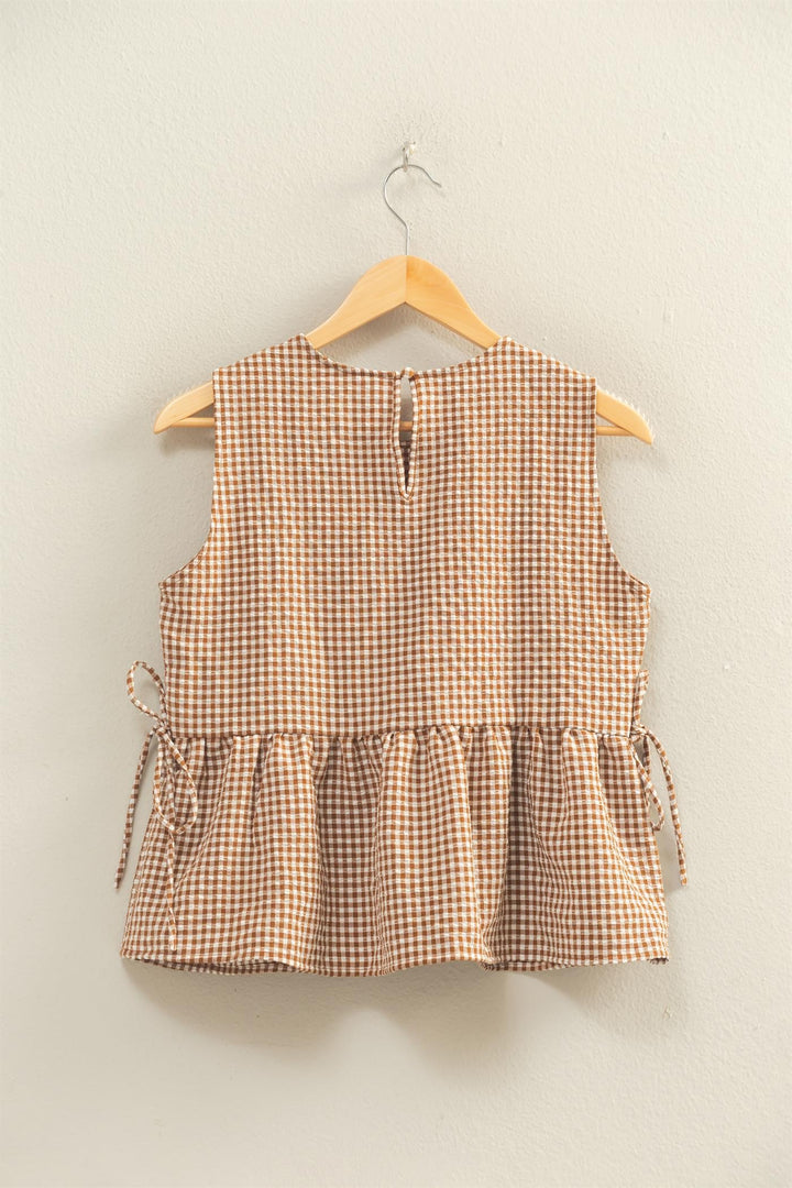 Double the Fun Brown Gingham Set