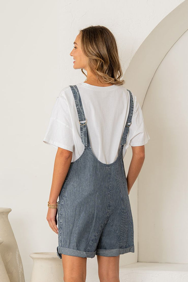 Easy Going Relaxed Romper In Navy