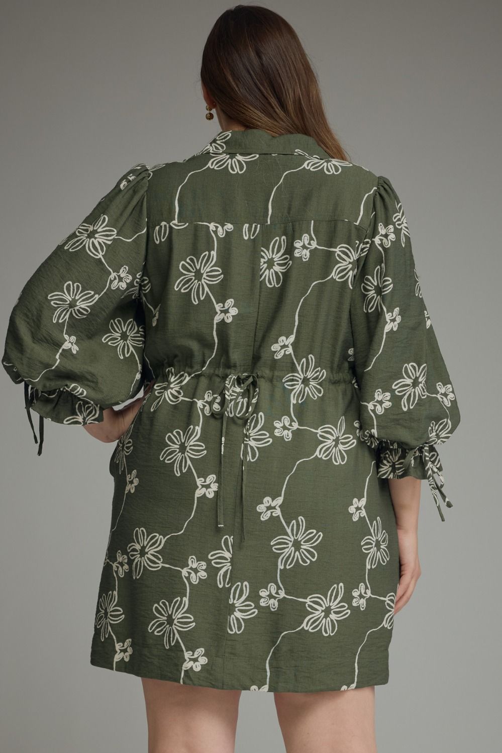 Classy Intentions Olive Floral Dress