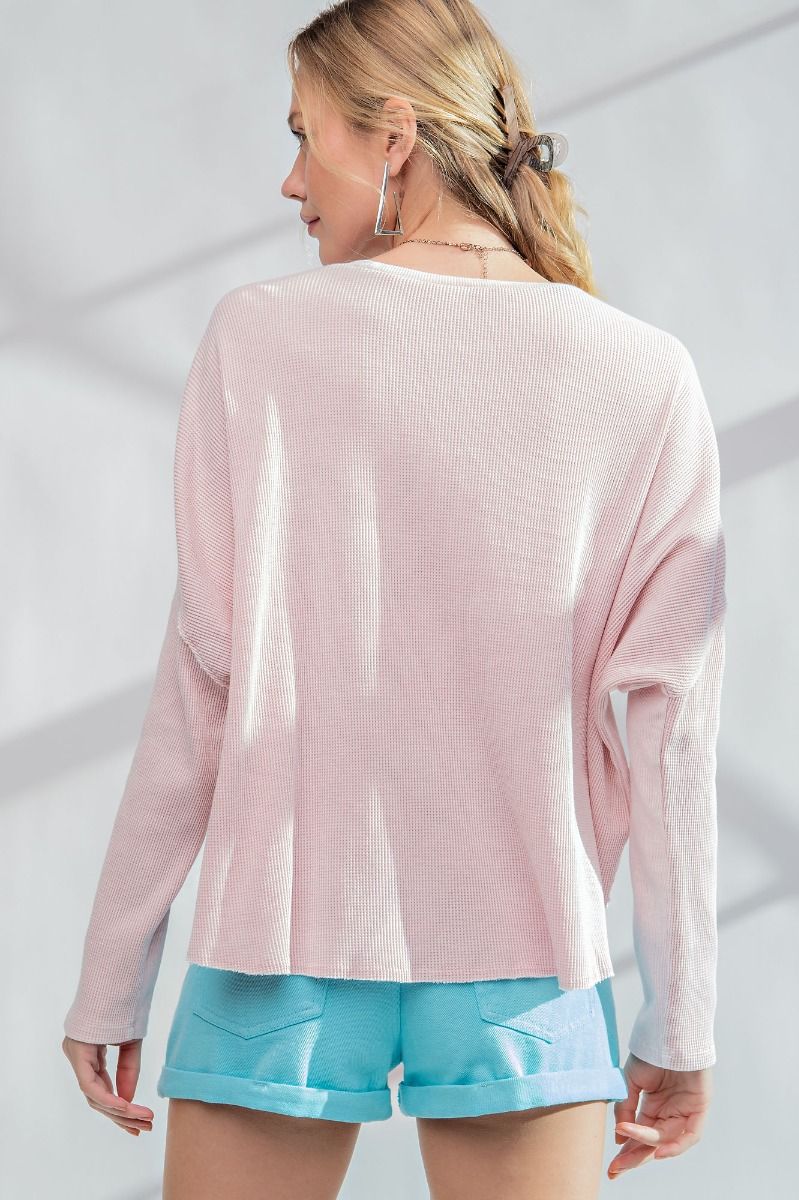 Meant for You Thermal Top in Light Pink
