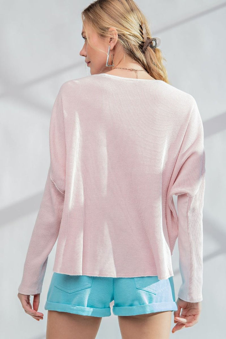 Meant for You Thermal Top in Light Pink