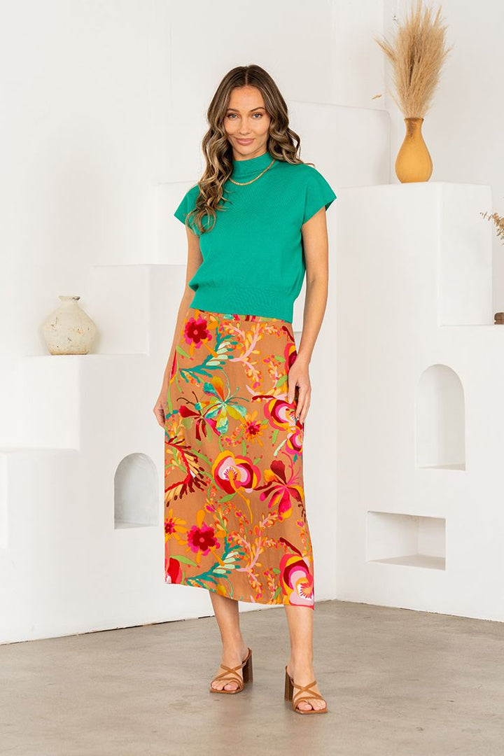 Turtle Neck Emerald Green Cute and Soft Short Sleave Top
