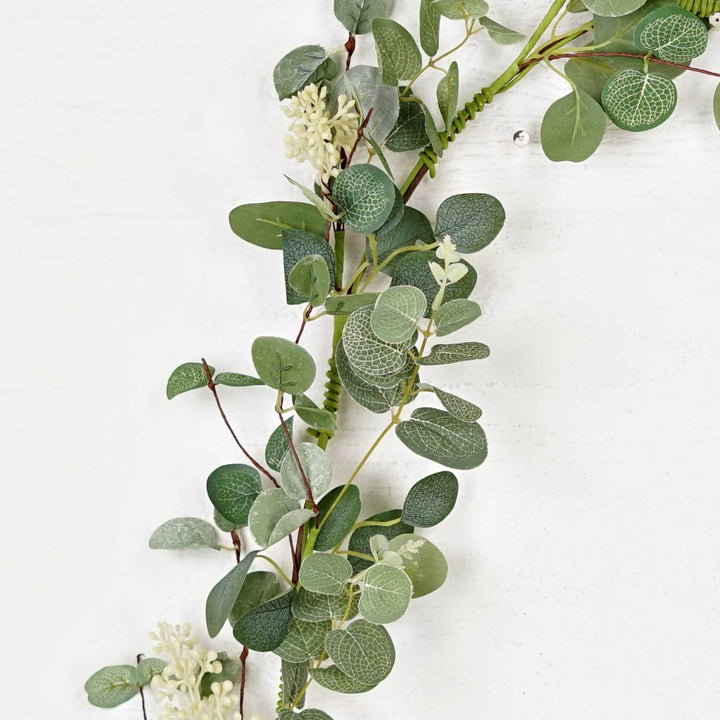 27521-5ft Garland-Seeded Silver Dollar