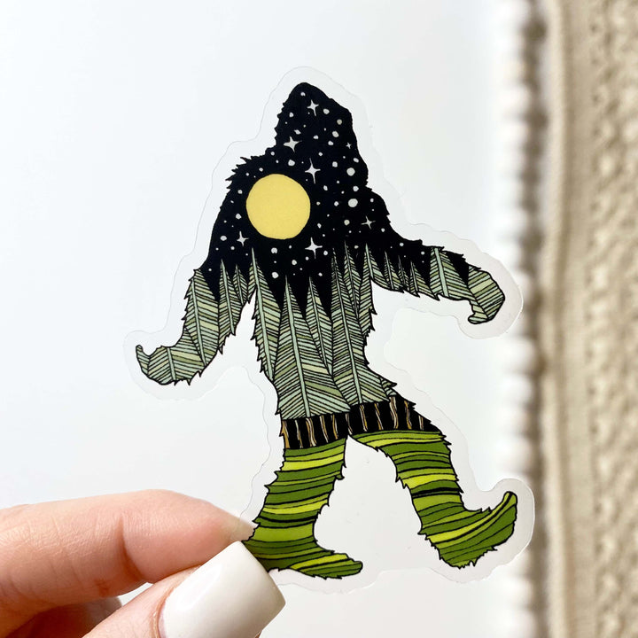 Bigfoot Nature Clear Sticker