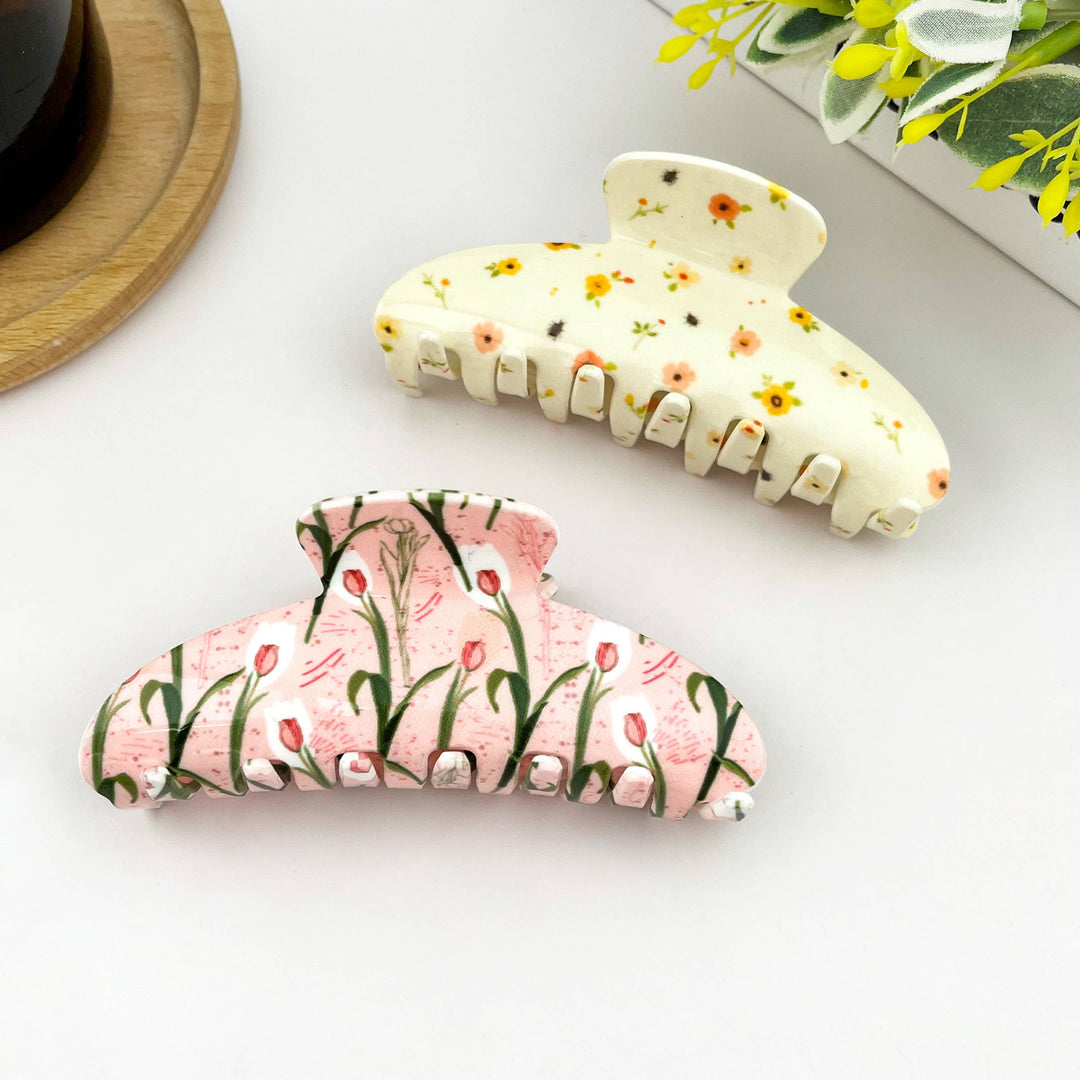 Spring Tulip Flower Hair Claw Clip