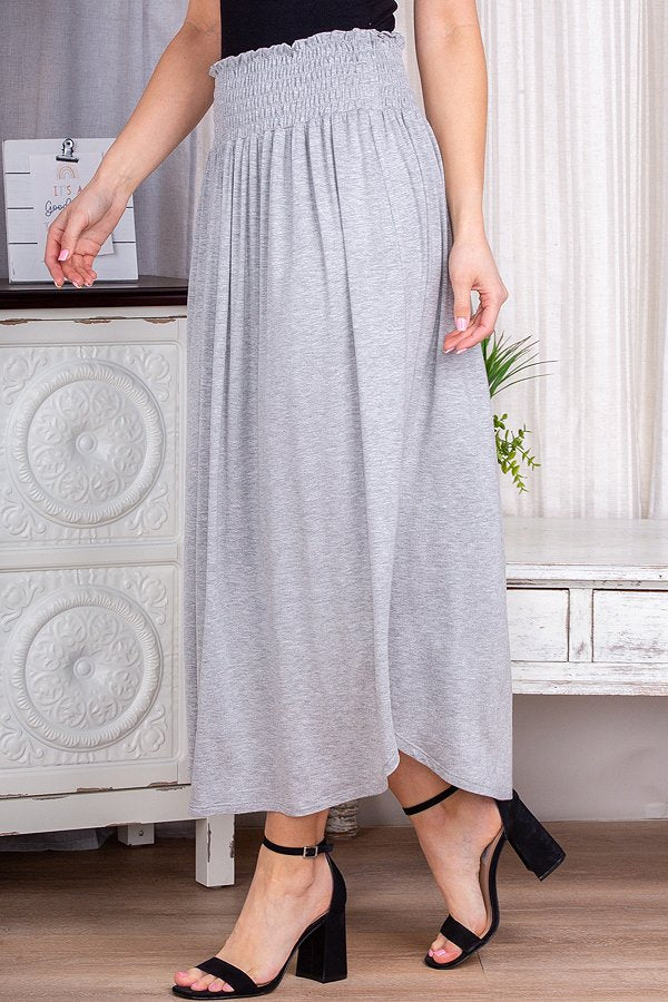 The Sun Finds You Gray Maxi Skirt